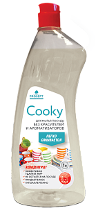 Cooky. Гель для мытья посуды вручную. Без цвета и запаха